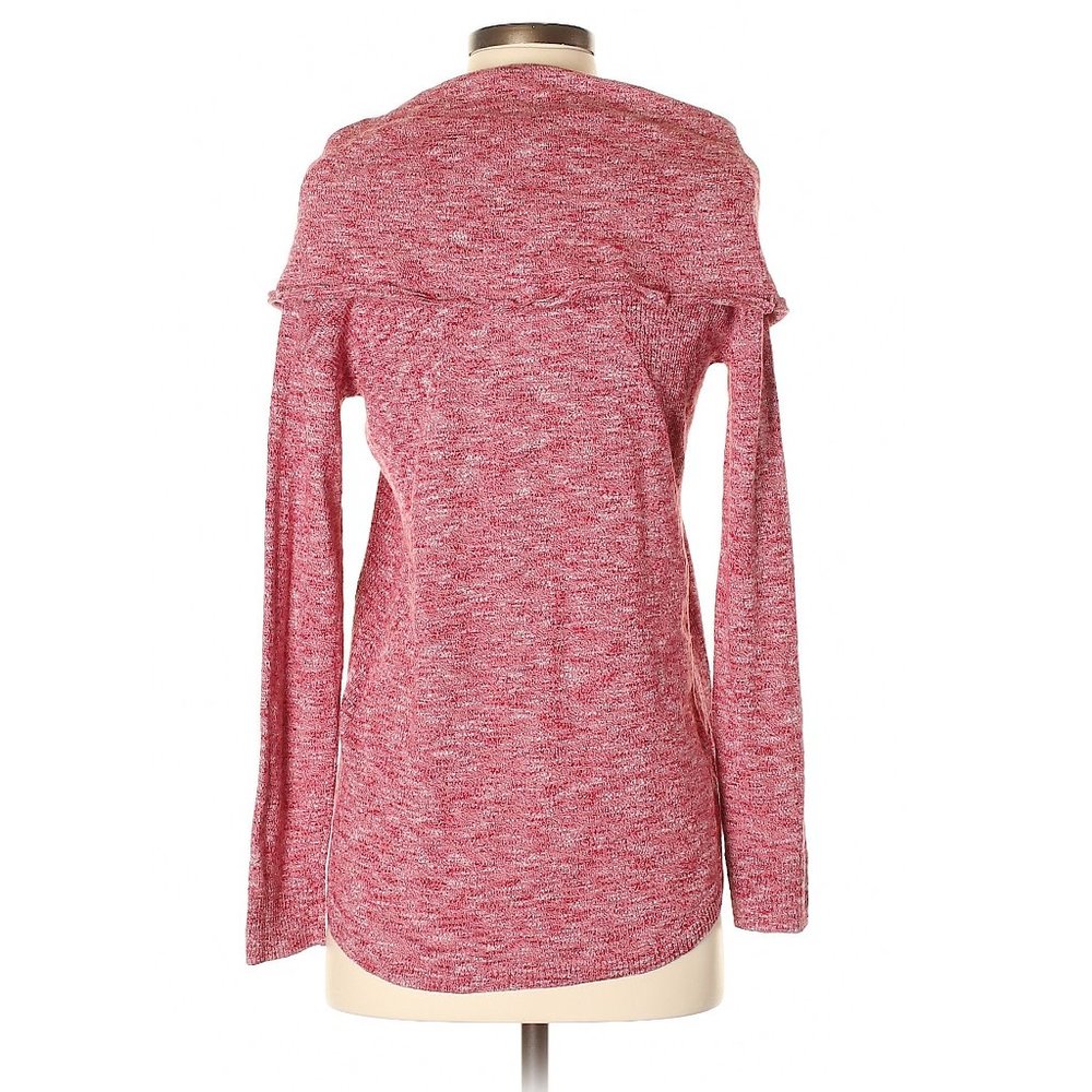 EUC! Kensie Red Woven Knit Cowl Neck Pullover Sweater for Layering Size XS - Picture 2 of 9